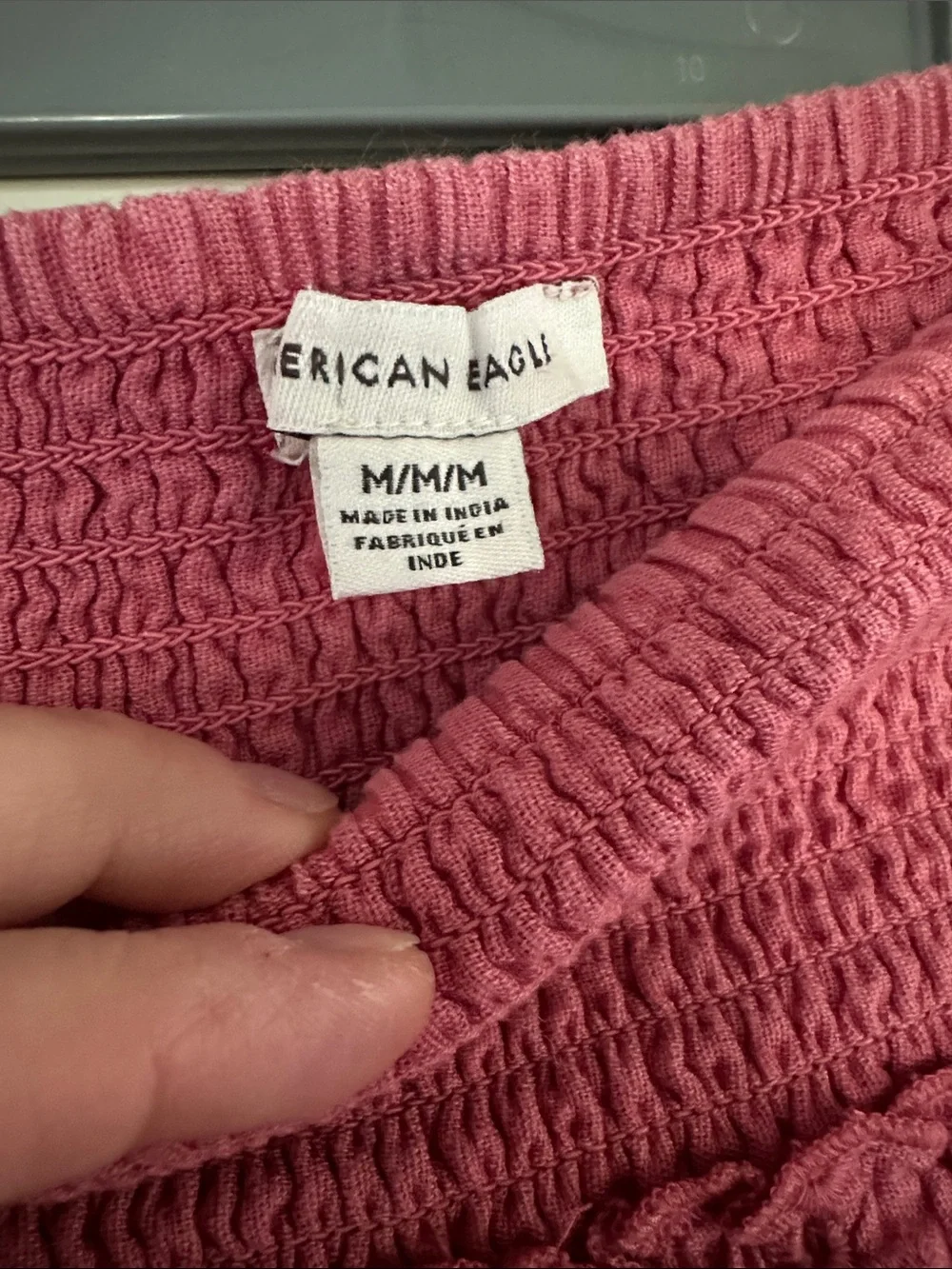 American Eagle Outfitters Dusty Rose Eyelet Tiered Mini Skirt